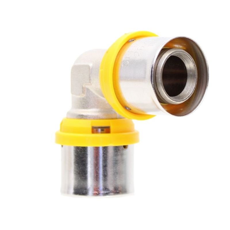 Cotovelo Gás 26mmx26 Prensar Multi Emmeti