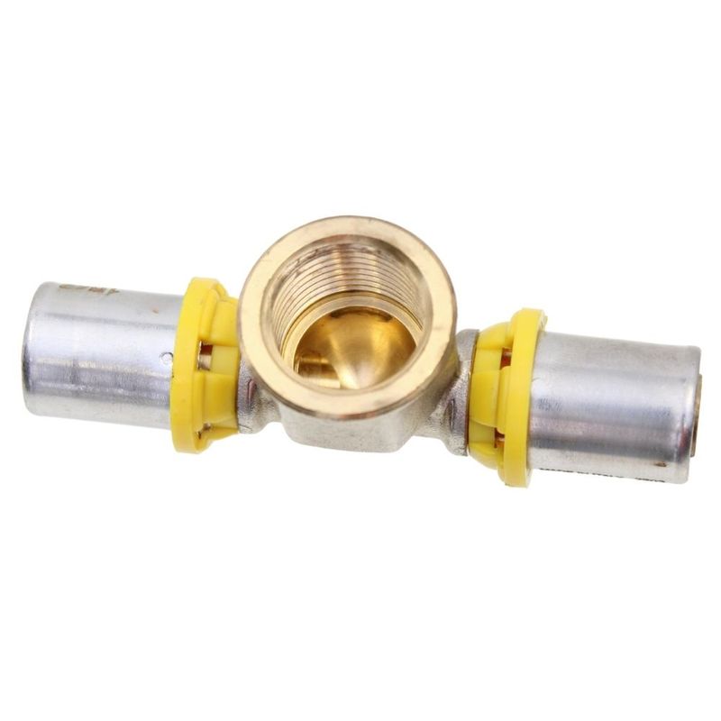 Te Fêmea para Gás 16mmx1/2" Prensar Multi Emmeti