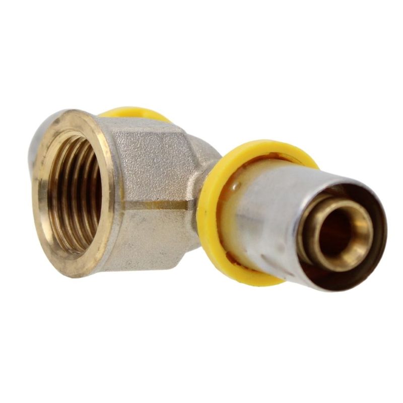 Te Fêmea para Gás 16mmx1/2" Prensar Multi Emmeti