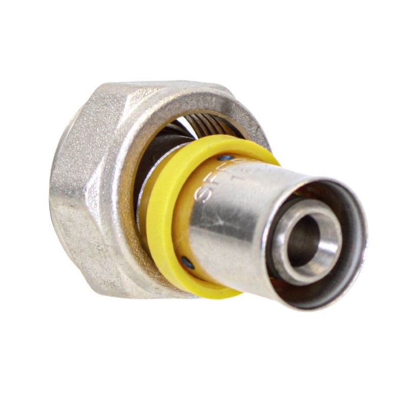 Conector Fêmea Móvel para Gás 20mmx1/2" Prensar Multi Emmeti