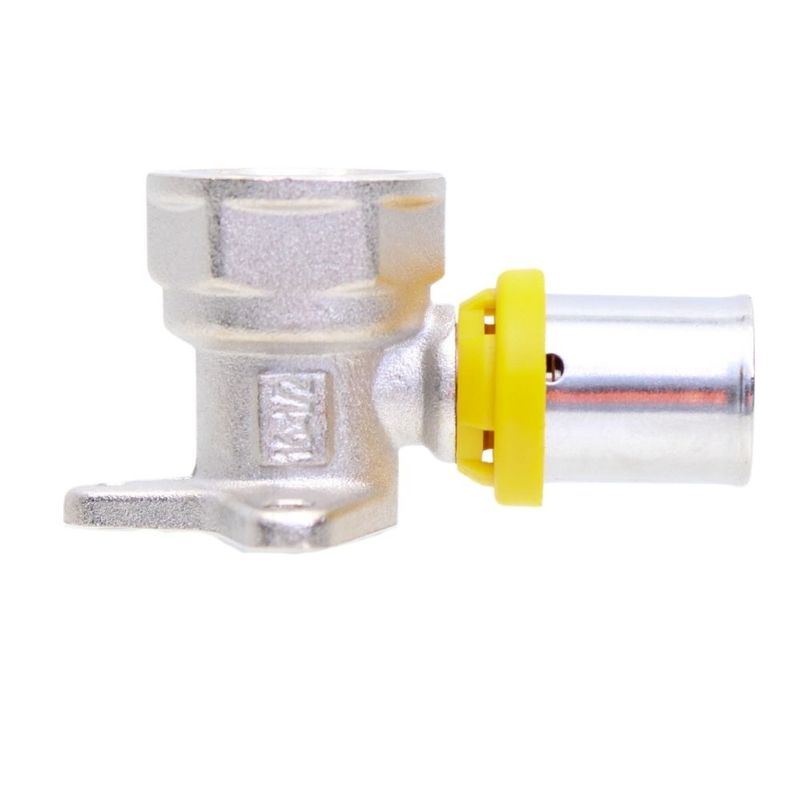 Cotovelo com Flange para Gás 20mmx1/2" Prensar Multi Emmeti