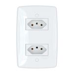 Conjunto 2 Tomadas 2P+T 10A/250V 4x2 Branco Finesse+