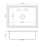Cuba de Sobrepor Retangular 50x40cm Aço Inox Gourmet Deckcasa