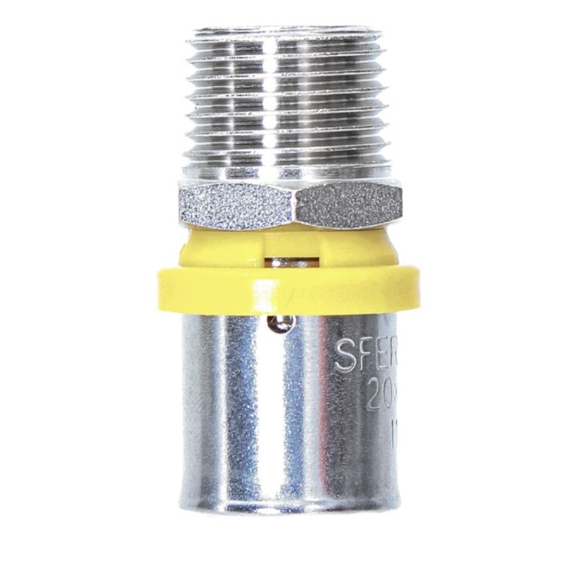 Conector Macho para Gás 20mmx3/4" Prensar Multi Emmeti