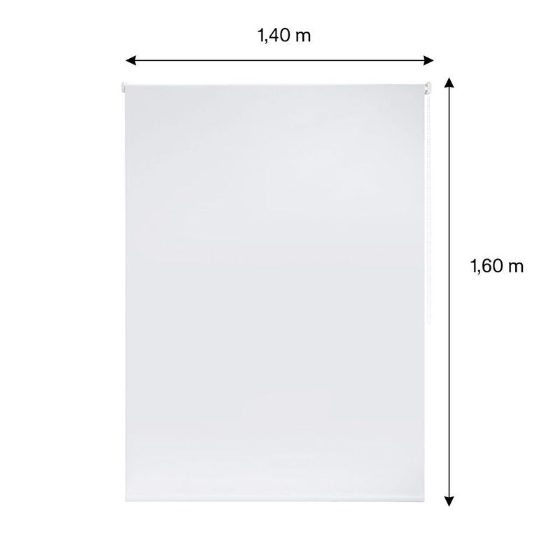 Cortina Persiana Rolô Blackout Branco 140x160cm