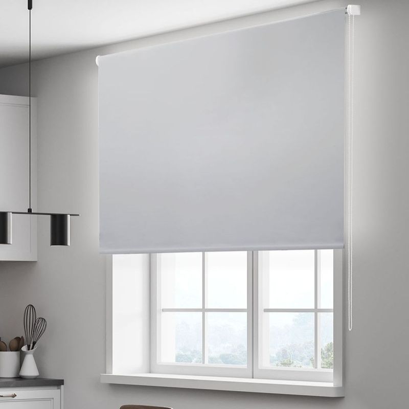 Cortina Persiana Rolô Blackout Branco 140x160cm