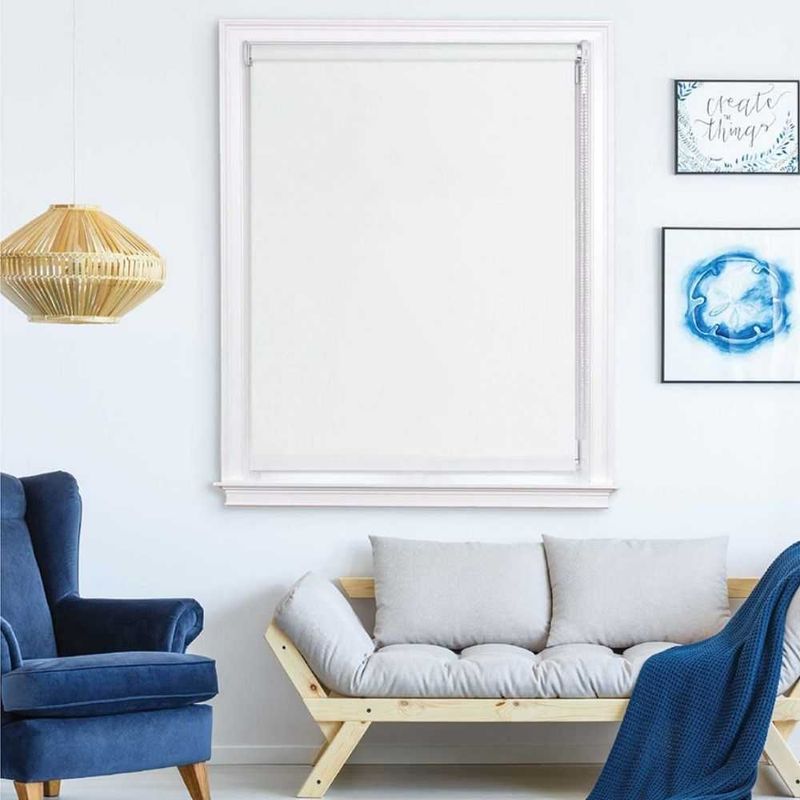 Cortina Persiana Rolô Blackout Branco 140x160cm