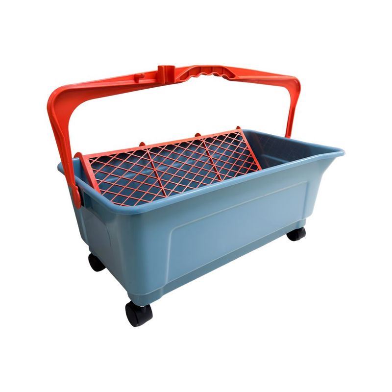 Caçamba Plástica para Pintura 2833 Cinza 25L Com Rodas Compel