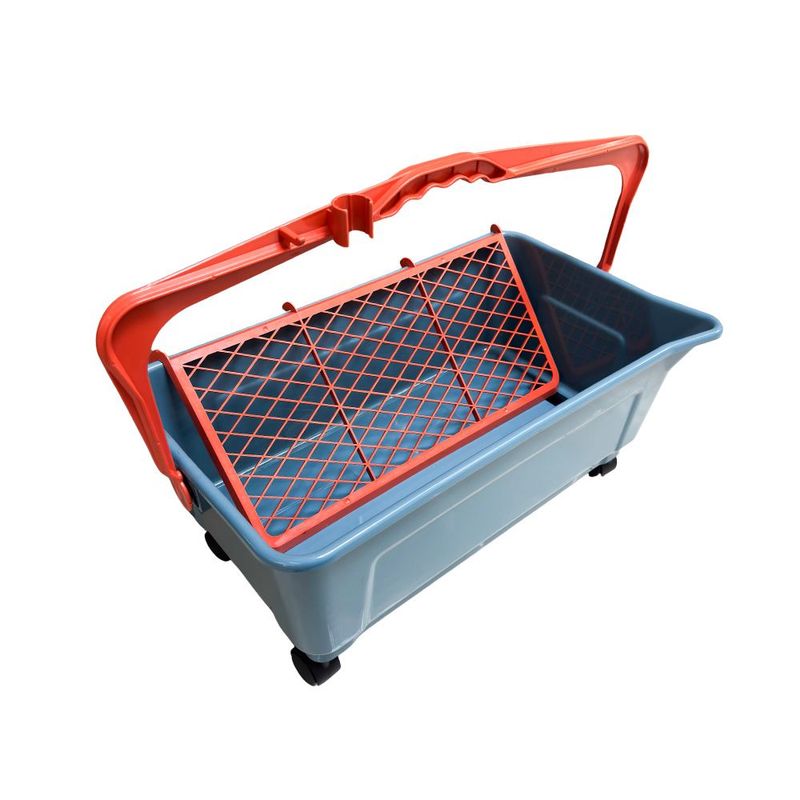 Caçamba Plástica para Pintura 2833 Cinza 25L Com Rodas Compel