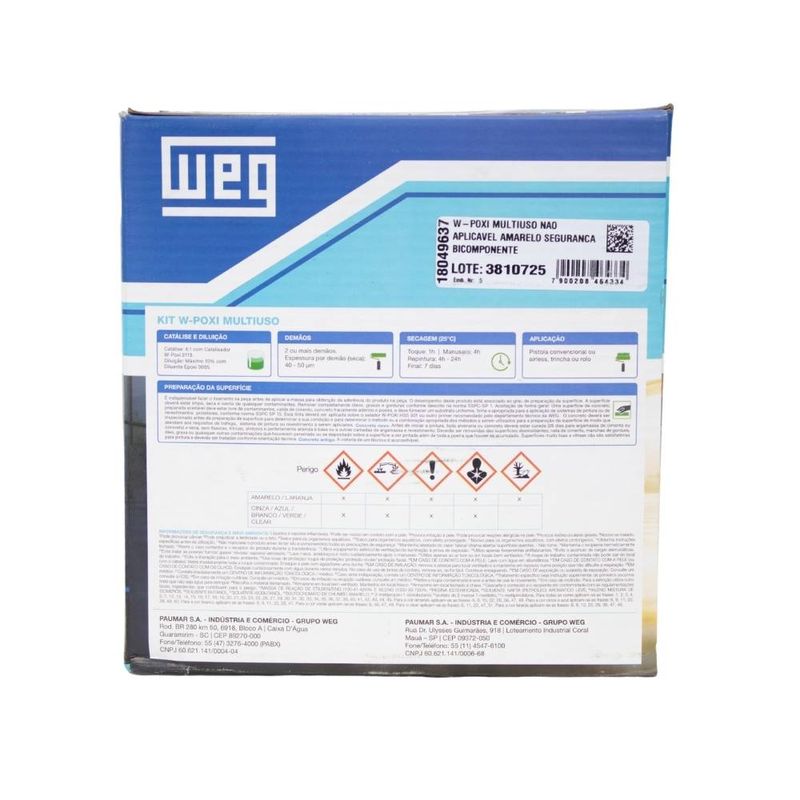 Kit Tinta Econômica Epóxi  Piso Branco com  Catalisador 3,6L Weg