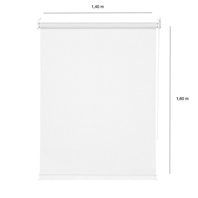 Cortina Persiana Rolô Solar Branco 140x160cm