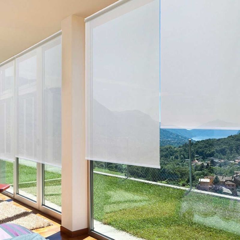 Cortina Persiana Rolô Solar Branco 140x160cm