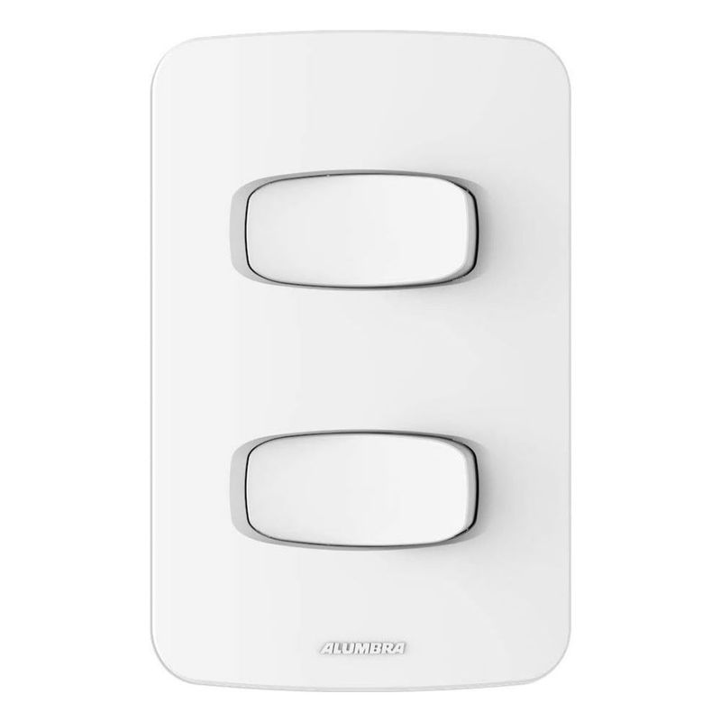 Conjunto 2 Interruptores Simples 10A/250V 4x2 Branco Gracia