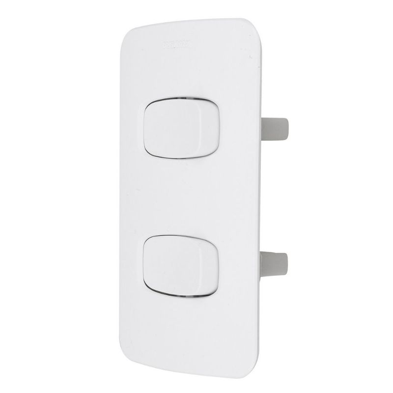 Conjunto 2 Interruptores Simples 10A/250V 4x2 Branco Gracia