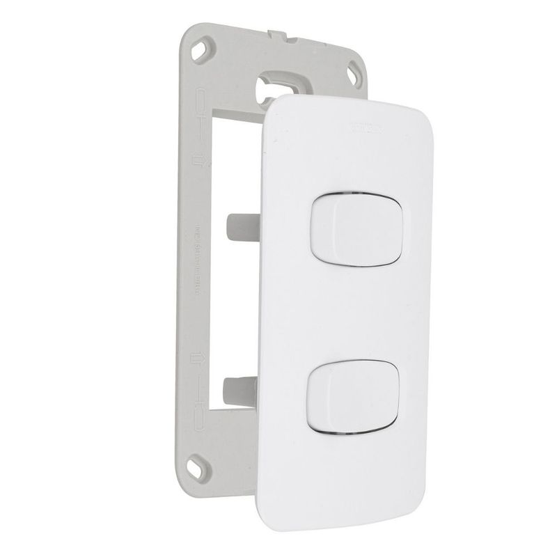 Conjunto 2 Interruptores Simples 10A/250V 4x2 Branco Gracia