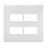 Placa 4 Postos 4x4 com Suporte Branca Simon 30 Line