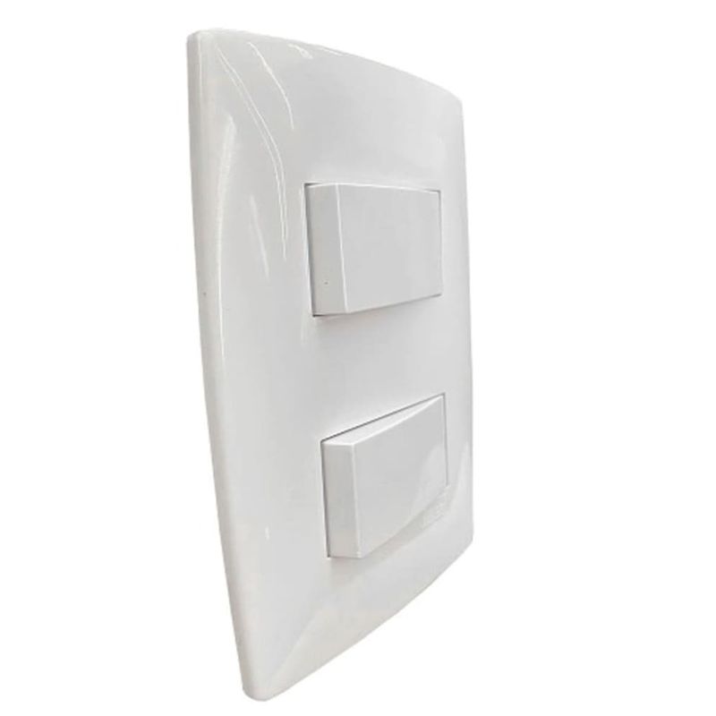 Conjunto 2 Interruptores Simples 10A/250V 4x2 Branco Home