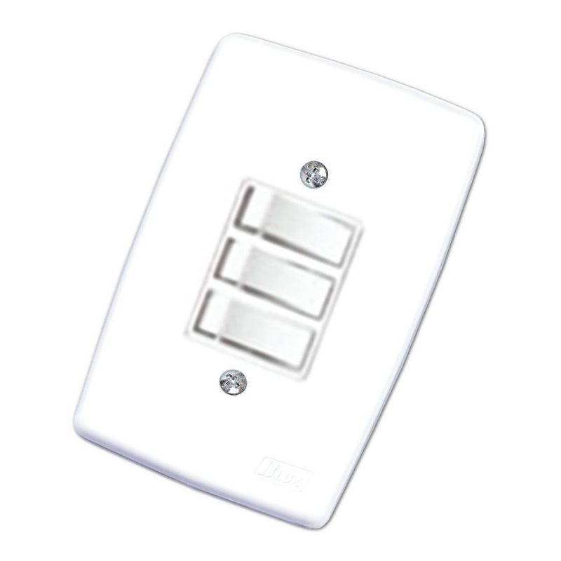 Conjunto 3 Interruptores Paralelos 6A/250V 4x2 Branco Finesse