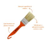 Trincha Econômica Natural Verniz Média 696 1.1/2" Tigre