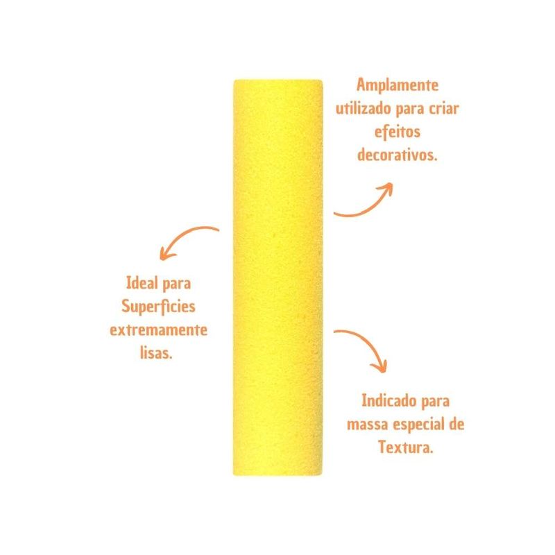 Rolo de Espuma Amarelo sem Suporte 1123 23cm Compel