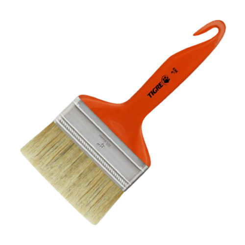 Trincha Economica Natural Verniz Média 696 4" Tigre