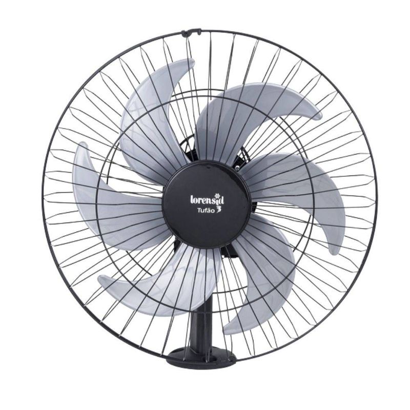 Ventilador de Parede Tufão M2 Preto com 6 Pás 50cm 160w Bivolt