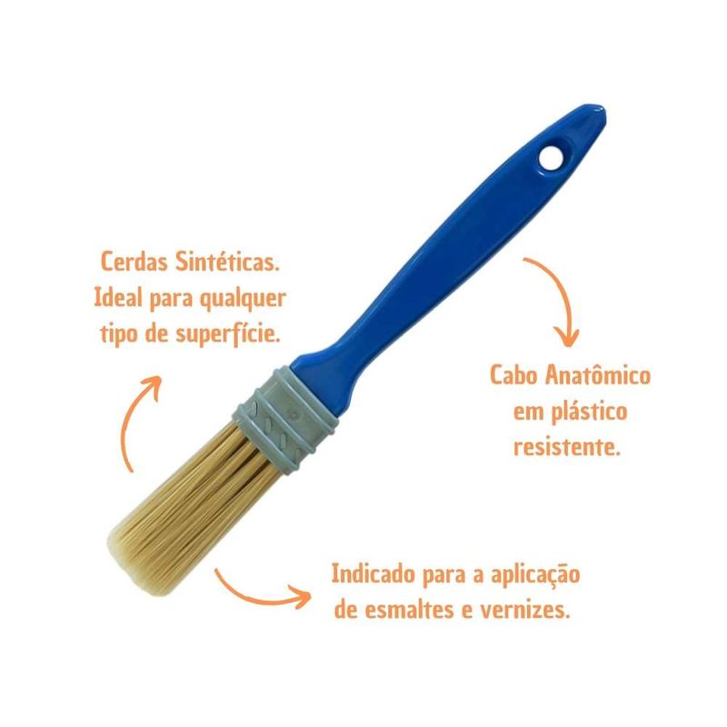 Trincha Simples para Verniz 613 1" Compel