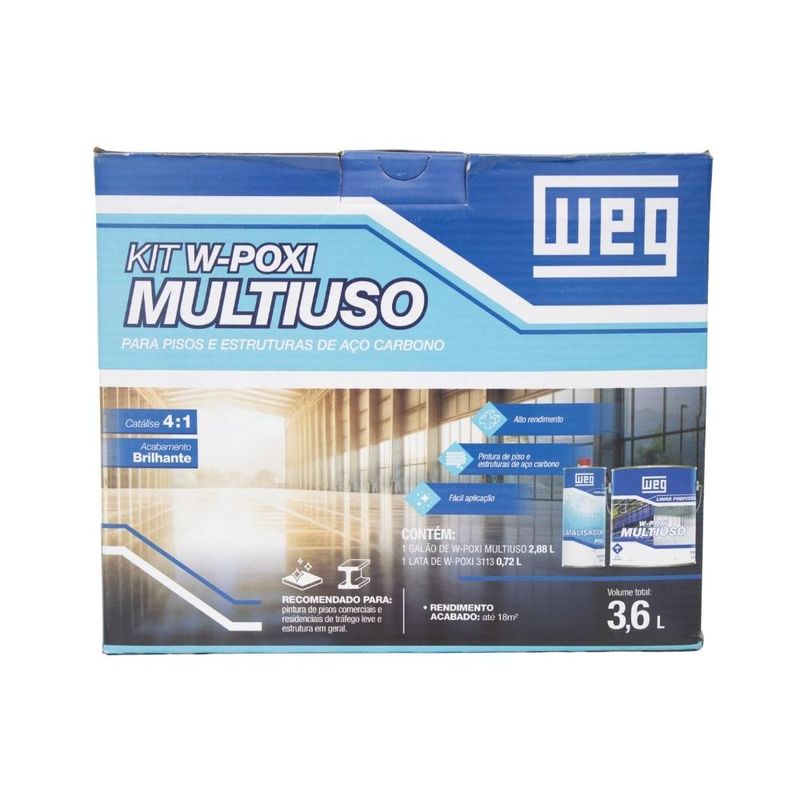 Kit Tinta Econômica Epóxi  Piso Amarelo Segurança com  Catali 3,6L Weg