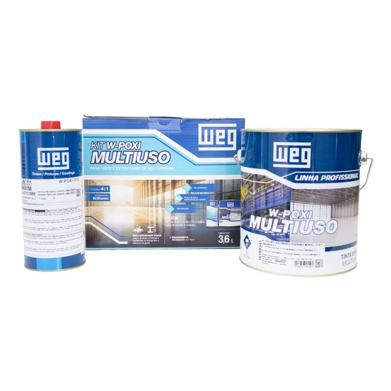 Kit Tinta Econômica Epóxi  Piso Amarelo Segurança com  Catali 3,6L Weg