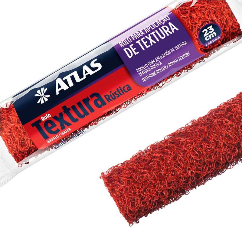 Rolo para Textura Rústico sem Suporte 23cm Atlas