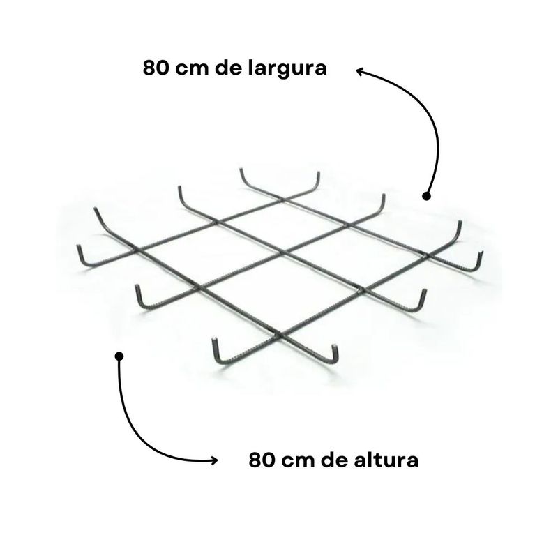 Sapata Aço Belgo 10mm 3/8" 80X80cm Arcelormittal
