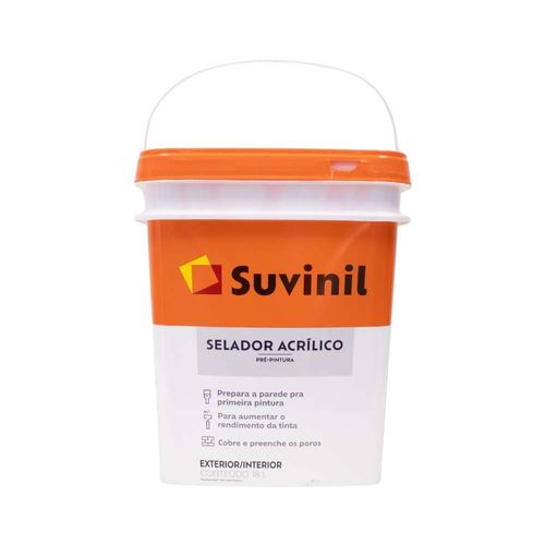 Selador Acrílico Branco Balde 18L Suvinil