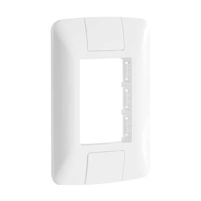 Placa 3 Postos 4x2 Branca Aria