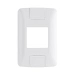 Placa 2 Postos Adjacentes 4x2 Branca Aria