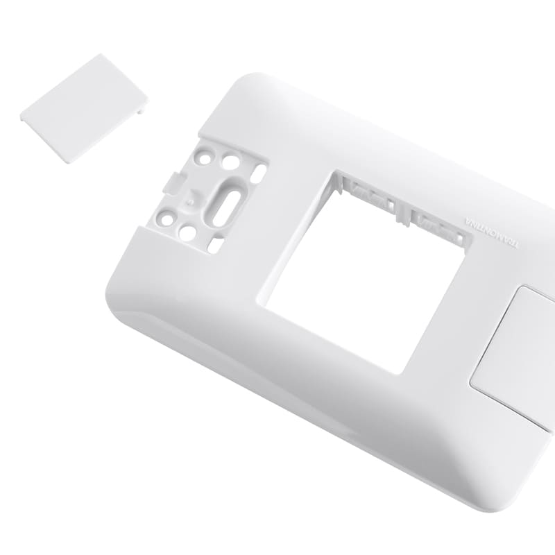 Placa 2 Postos Adjacentes 4x2 Branca Aria