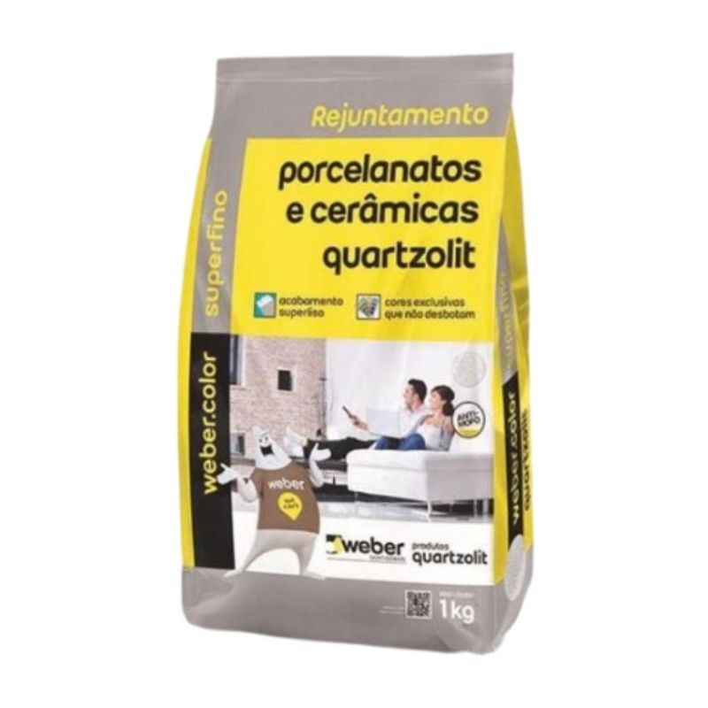 Rejunte Porcelanato Cinza Outono 1kg Quartzolit