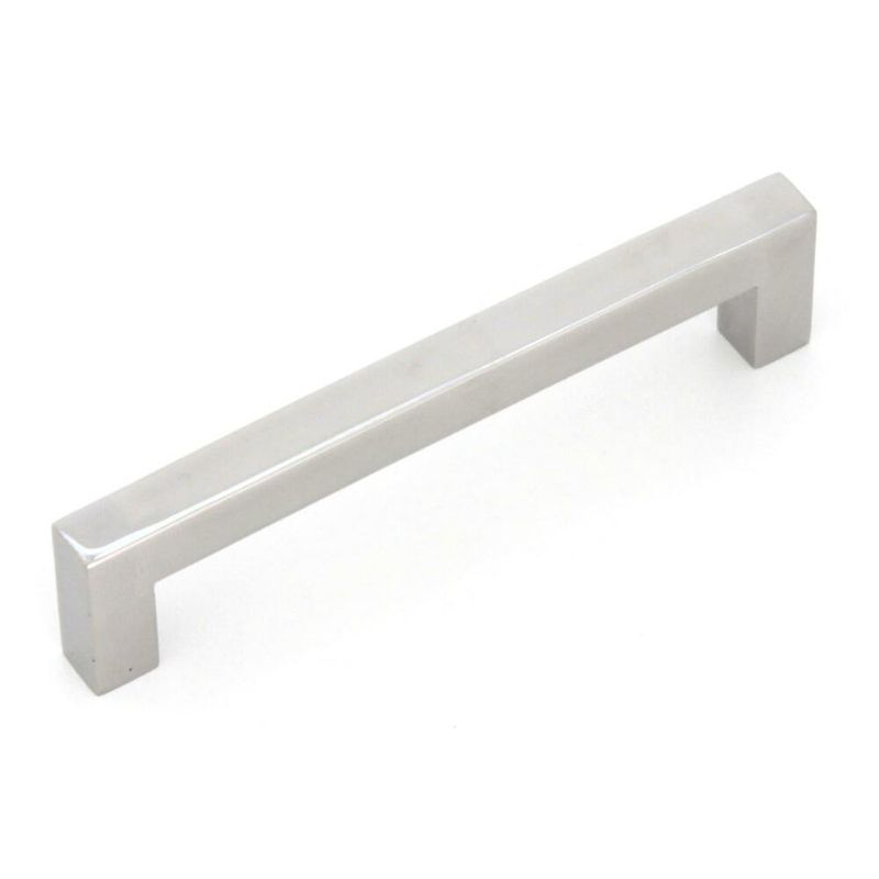 Puxador Barra Quadrada Trentino 17cm Inox Polido