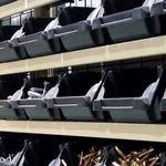 Kit Estante Organizadora com 25 Gavetas Pretas 60x66x18,5cm Aço Bege