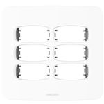 Placa 6 Postos 4x4 com Suporte Branca Gracia