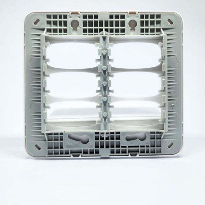 Placa 6 Postos 4x4 com Suporte Branca Gracia