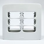 Placa 6 Postos 4x4 com Suporte Branca Gracia