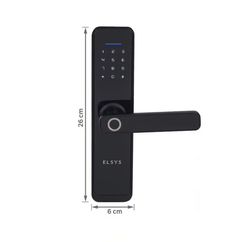 Fechadura Digital de Embutir com Biometria e Wifi DE4000B Preto
