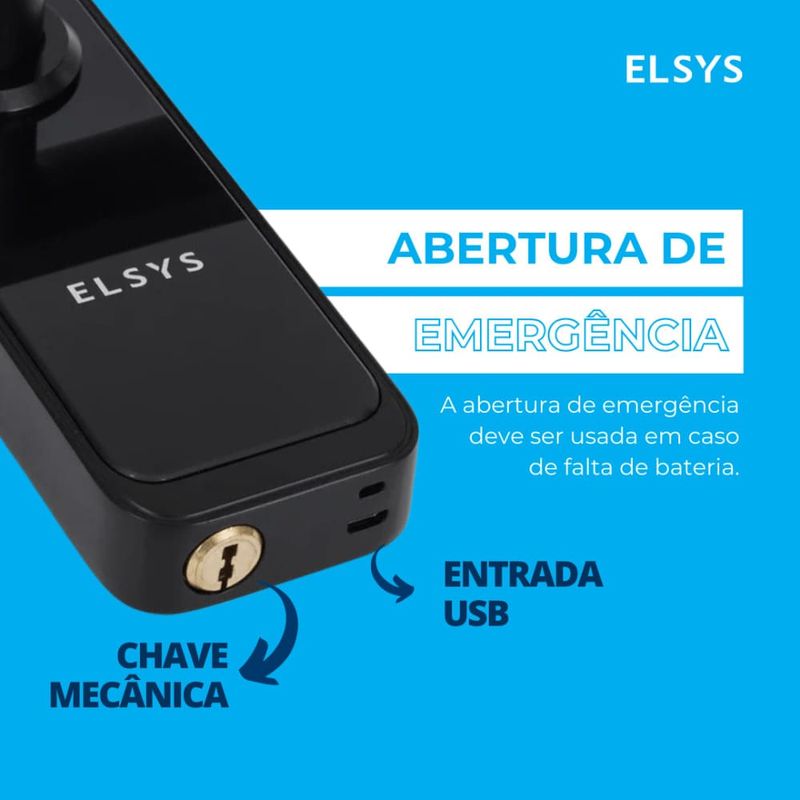 Fechadura Digital de Embutir com Biometria e Wifi DE4000B Preto