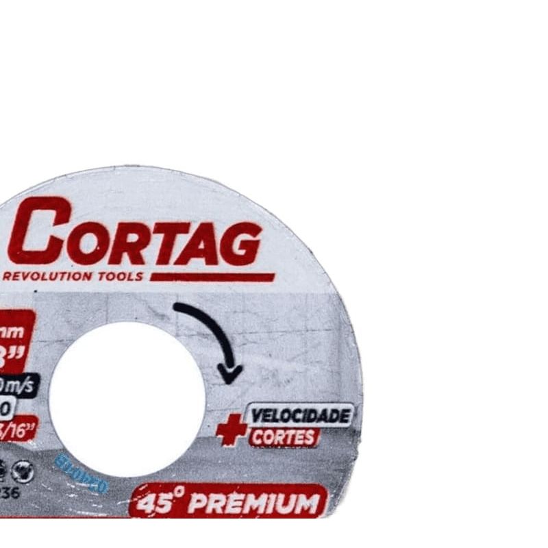 Disco Diamantado p/Chanfro 45º 4.1/2" 115x22,2mm p/Porcelanato Cortag
