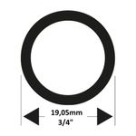 Tubo Redondo 19,05x1,24 "3/4" 1m Alumínio Natural