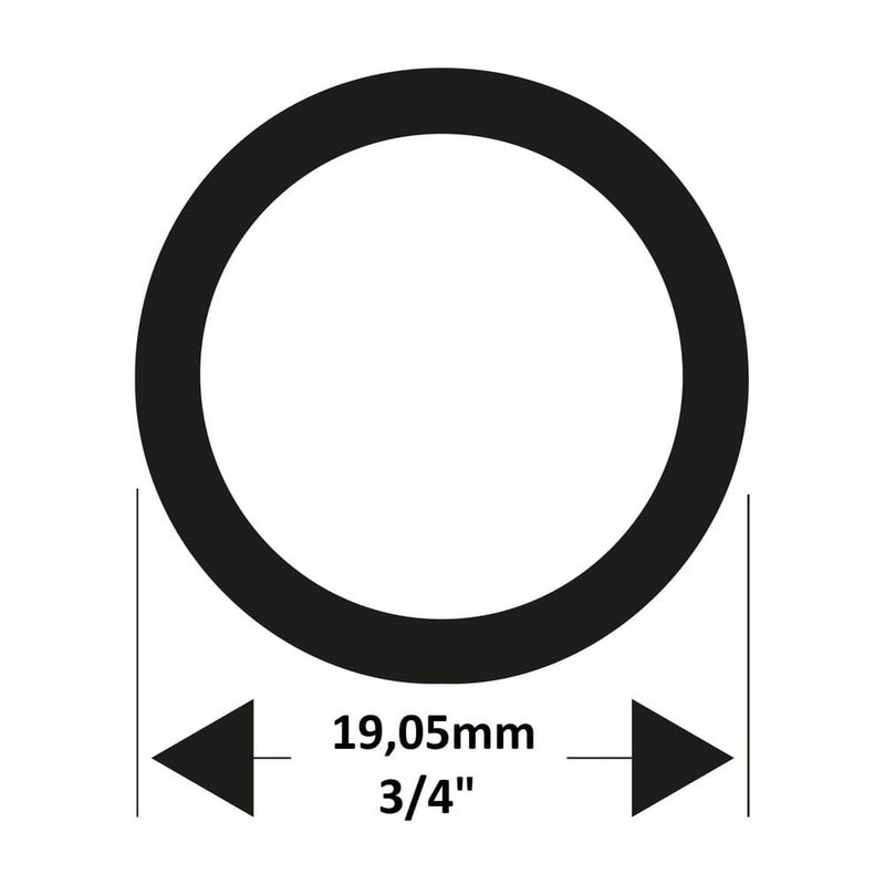 Tubo Redondo 19,05x1,24 "3/4" 1m Alumínio Natural