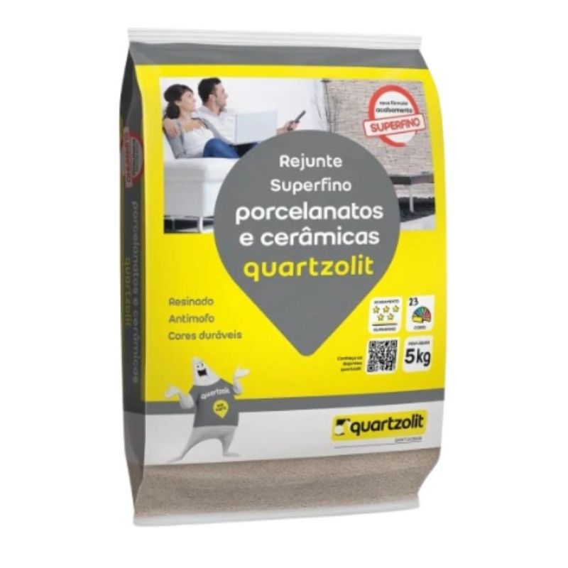 Rejunte Porcelanato Cinza Platina 5kg Quartzolit
