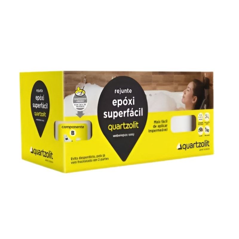 Rejunte Epóxi Superfácil Cinza Ártico 1kg Quartzolit