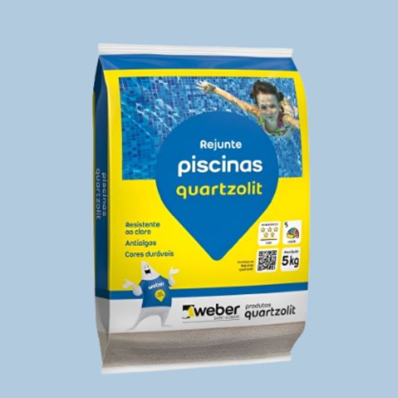 Rejunte Piscina Azul Celeste 5kg Quartzolit