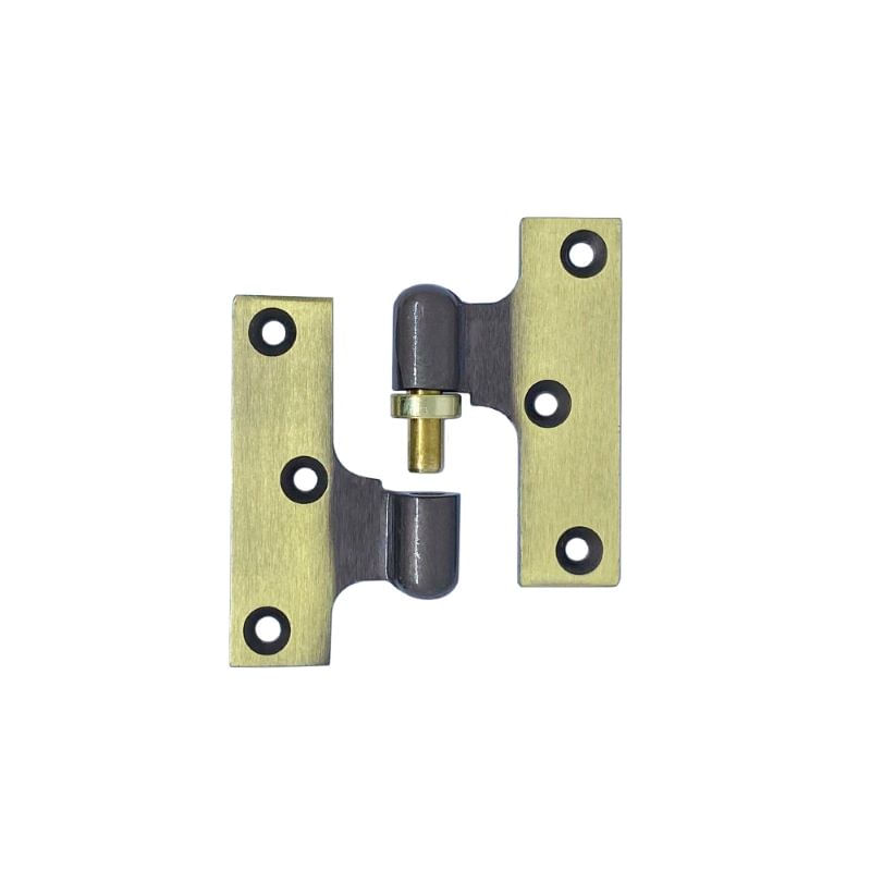 Dobradiça Torpedo Direita 3"X2.1/2" até 10Kg Latonada Oxidada 02 Peças